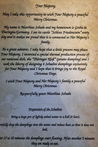 Der Weihnachtsgruß kam natürlich mit einem Brief an.