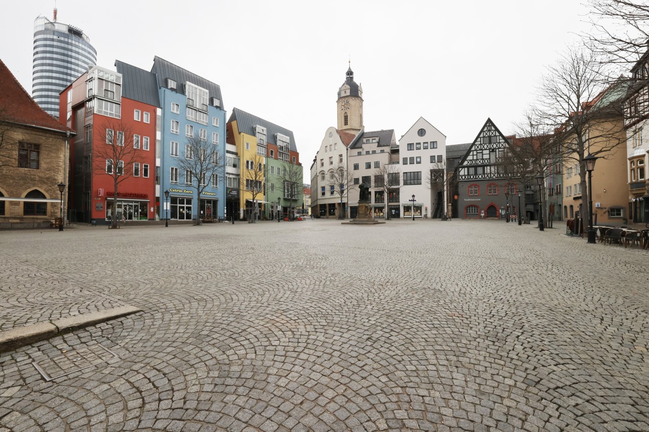Am Marktplatz in Jena fand ein Krimidreh statt. (Symbolbild)
