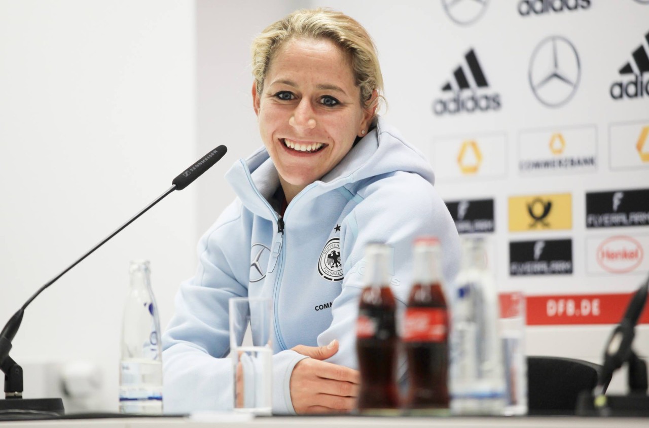 Für Anna Blässe (M.) ist das Länderspiel mit der deutschen Nationalmannschaft gegen Kanada ein echtes Heimspiel. Sie kommt aus Thüringen.