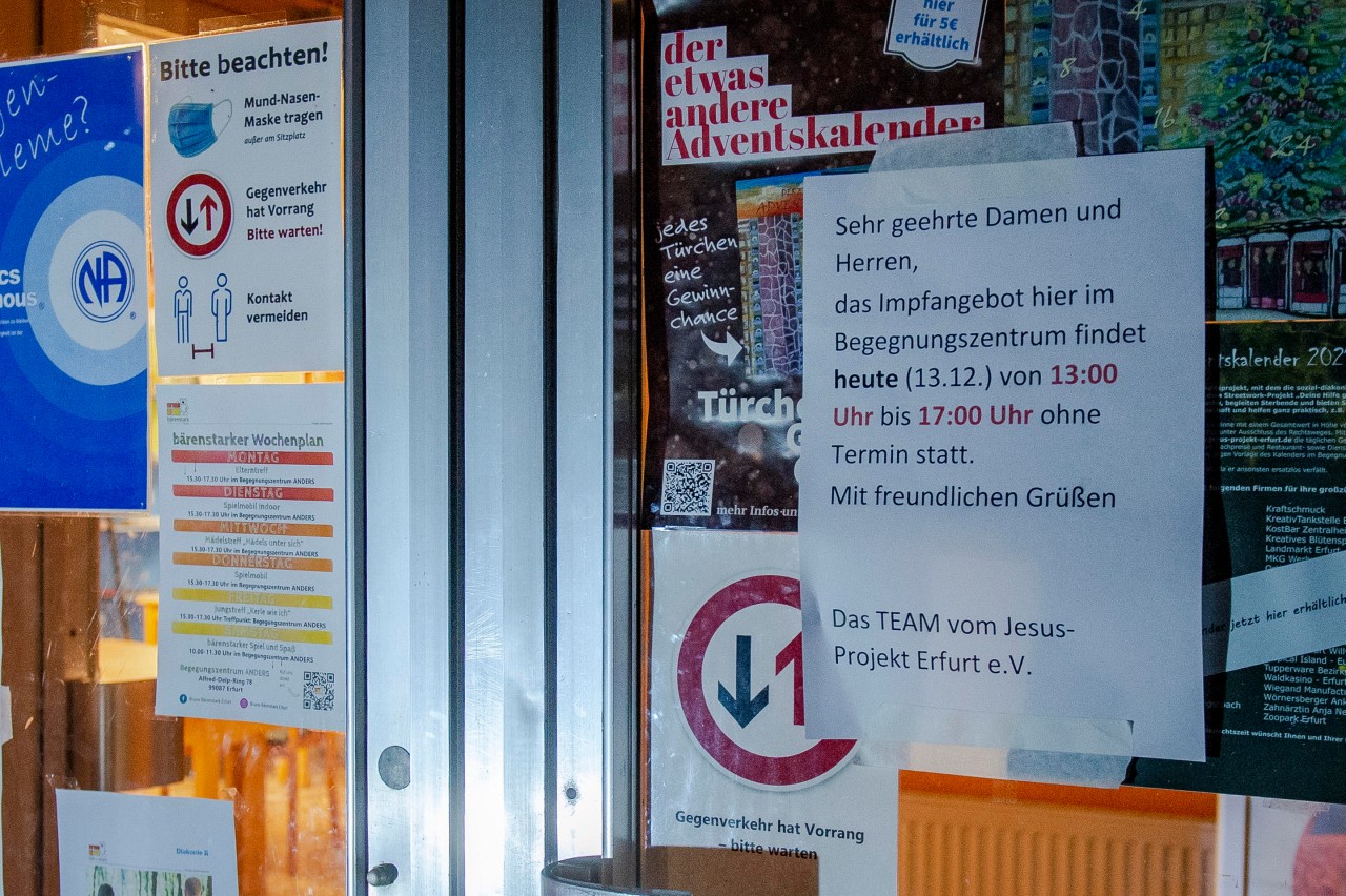 Musste eine Begegnungsstätte in Erfurt wegen einer  Impf-Aktion leiden? 