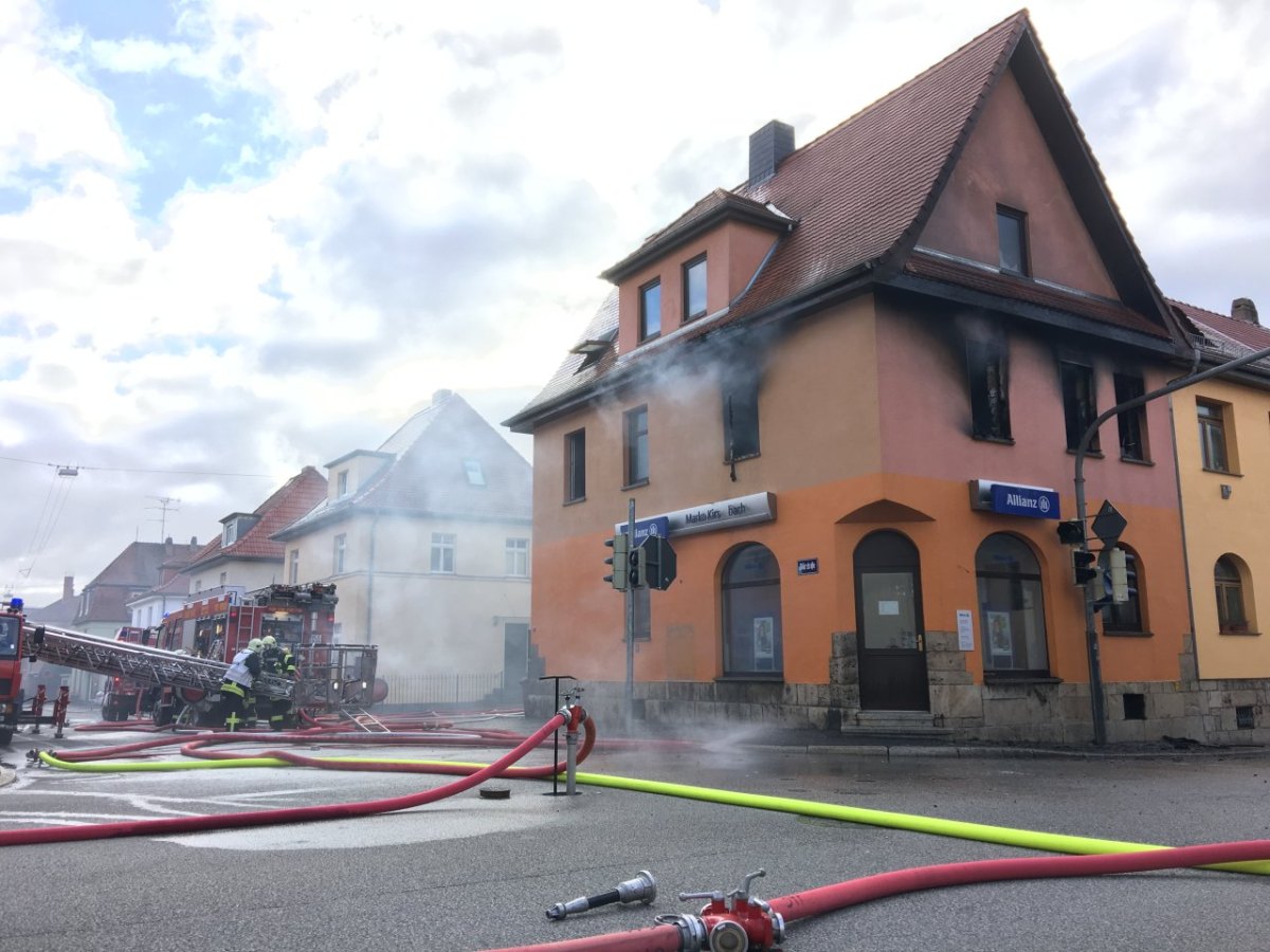 Brand in Weimar - Feuer in der Röhrstraße
