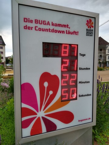 Noch 87 Tage bis zur Buga in Erfurt? Da kann etwas nicht stimmen. 