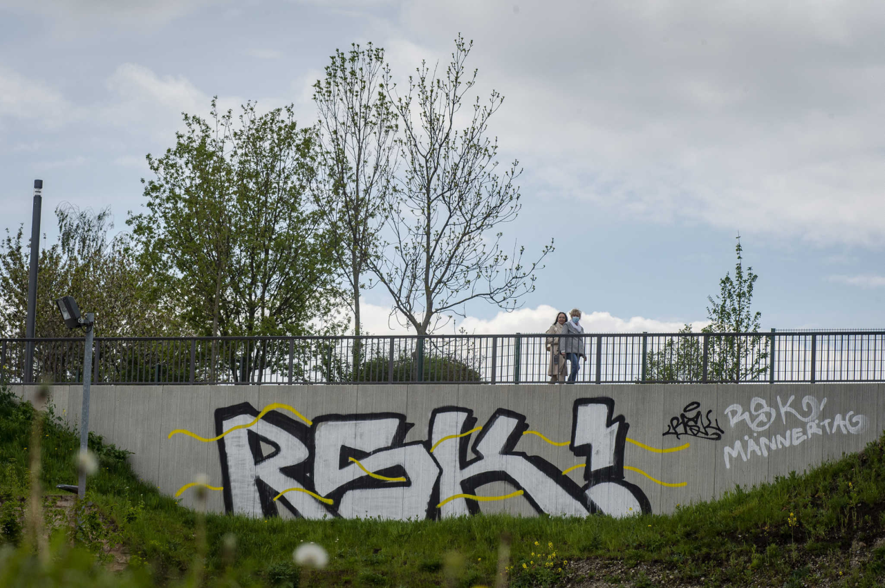 Riesen Graffiti am Petersberg in Erfurt.