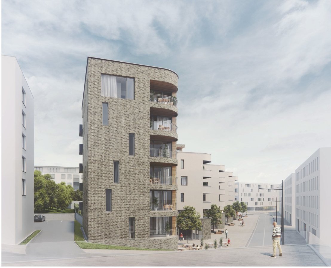 Entwurf für neue Häuser in Erfurt-Brühl