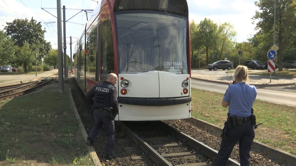 Erfurt Strassenbahnunfall Europaplatz