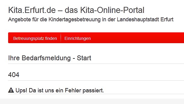 Zum Start des neuen Kita-Platz-Portals  am 01.08.2016 lief noch nicht alles rund.