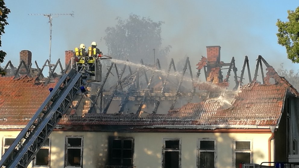 Feuer zerstört Haus am Arnoldiplatz in Gotha