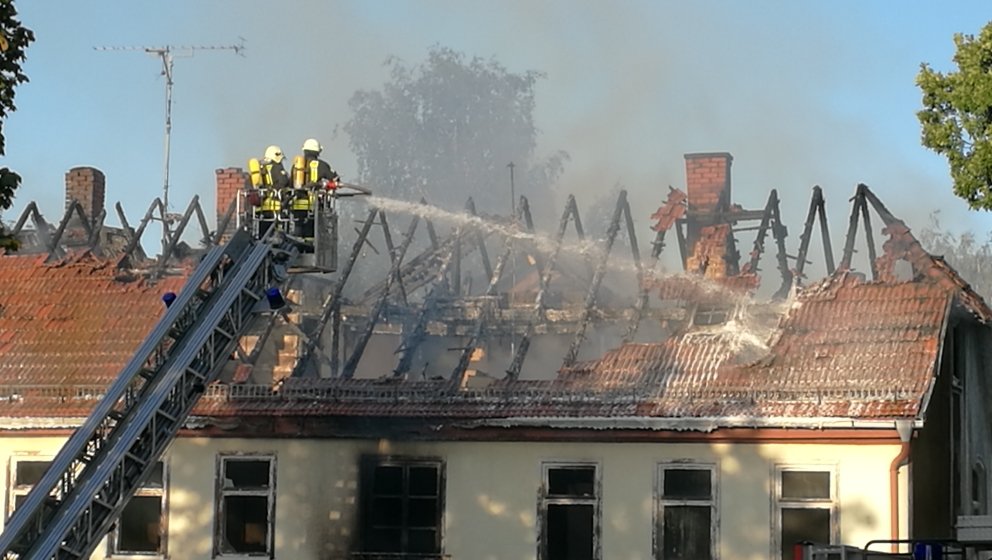 Feuer zerstört Haus am Arnoldiplatz in Gotha