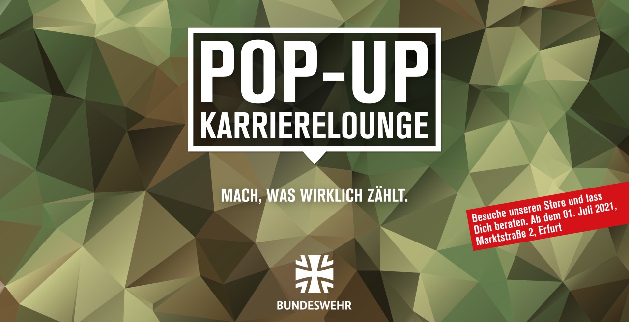 Erfurt: Die Bundeswehr eröffnet einen Pop-up-store. 