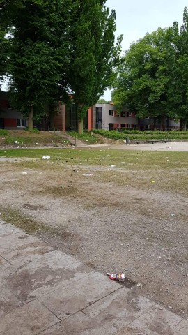 Müll auf dem Boden, Glasscherben auf der Wiese – das sind die Ausmaße der Feier im Paradies-Park in Jena. 