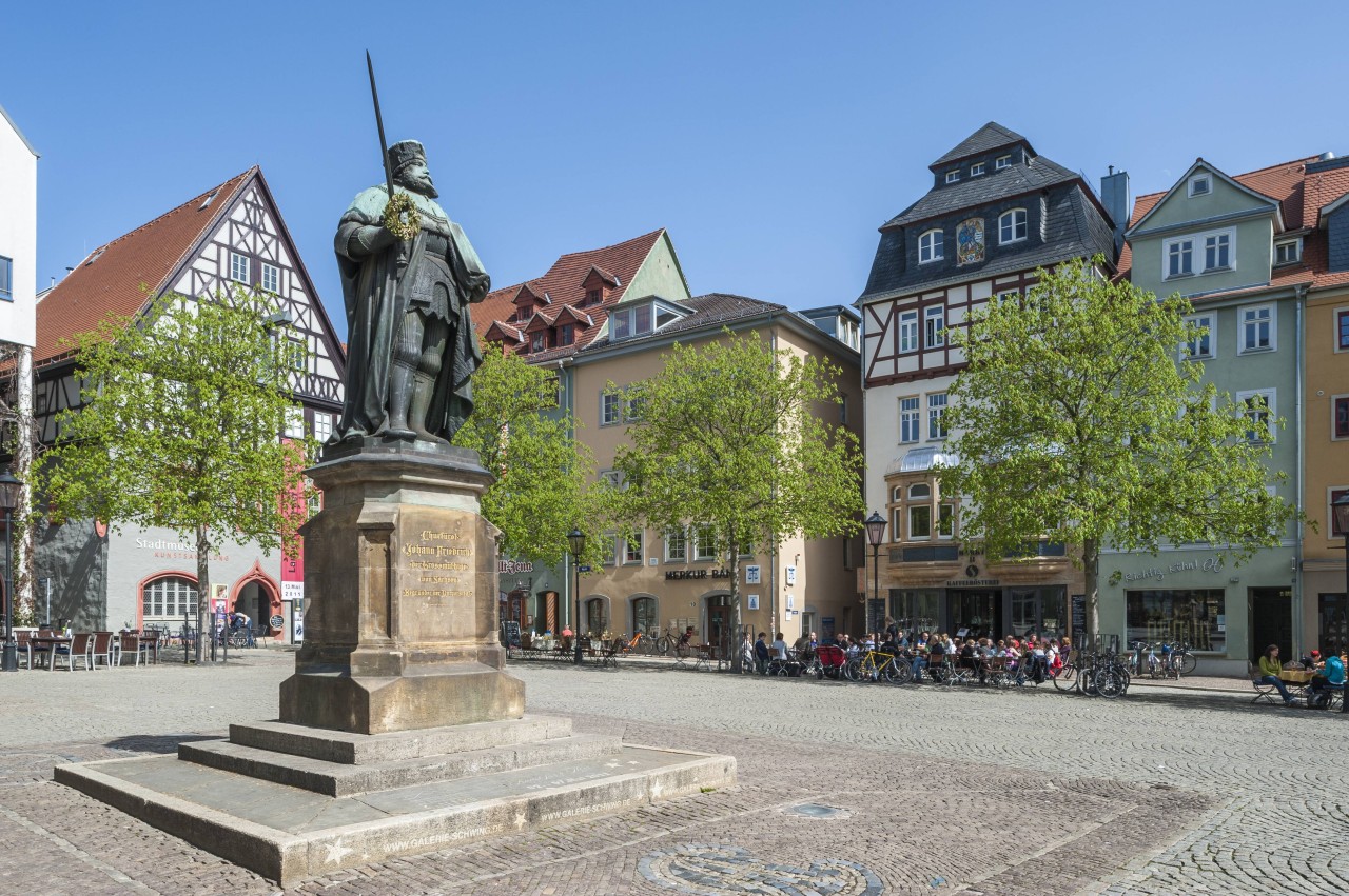 Der Markt findet ab dem 5. August auf dem historischen Markplatz in Jena statt.