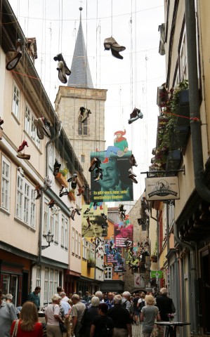 Jedes Jahr zieht es Kunstliebhaber zu dem Krämerbrückenfest. (Archivbild)