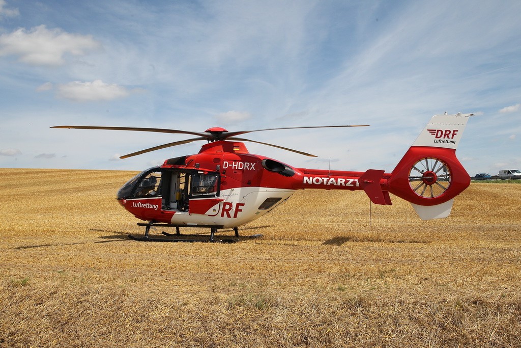 Sondershausen: Ein Rettungshubschrauber kam zum Einsatz. 