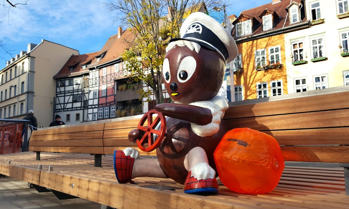 Pittiplatsch auf den Rathausbrücken in Erfurt