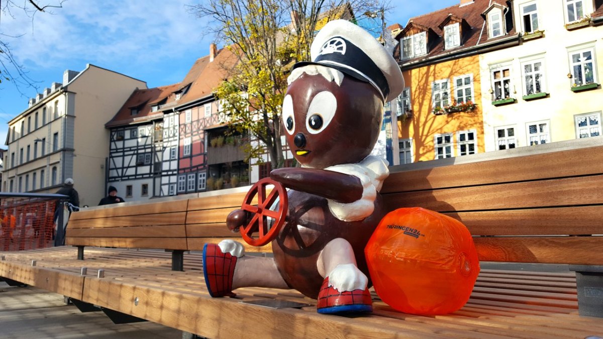 Pittiplatsch auf den Rathausbrücken in Erfurt