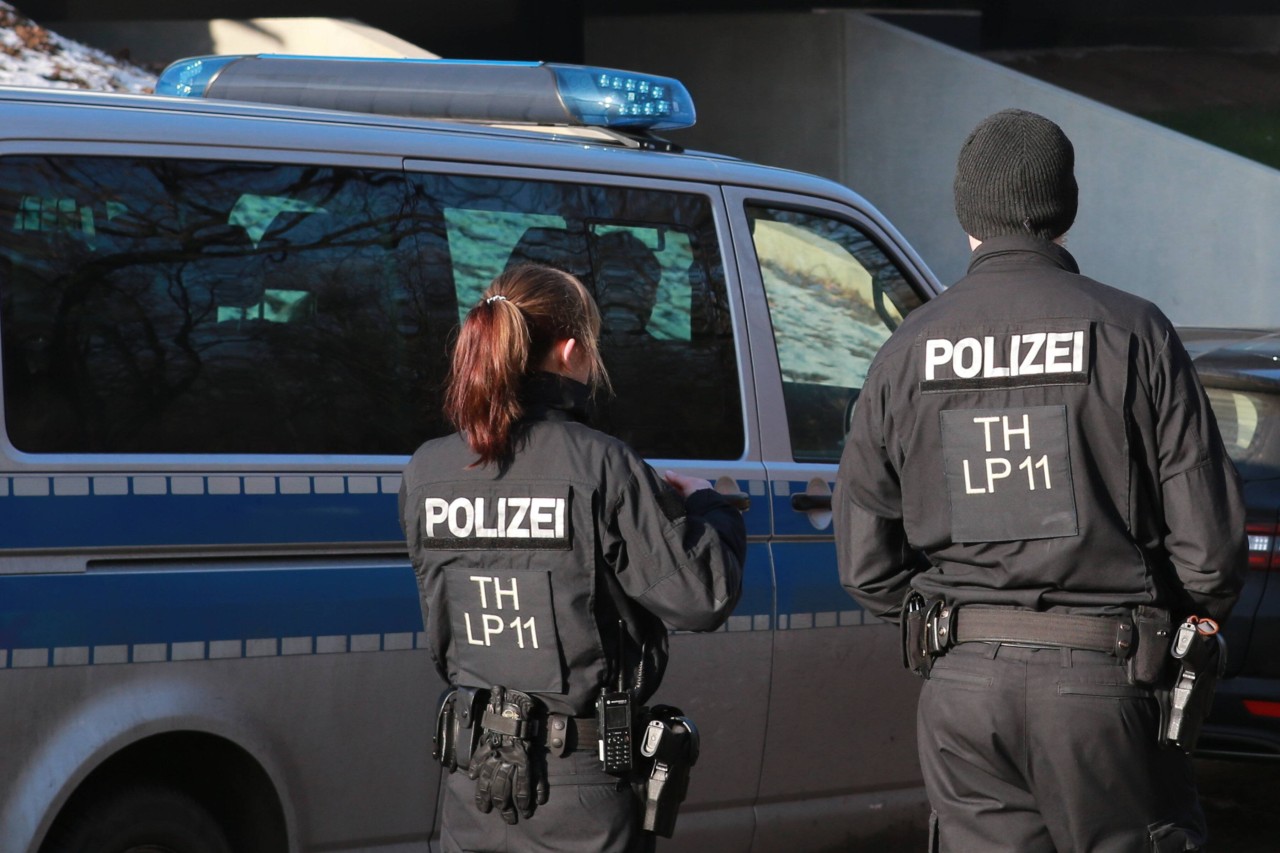 Die Polizei Thüringen war mit einem größeren Aufgebot in Ebeleben im Einsatz. (Archivbild)