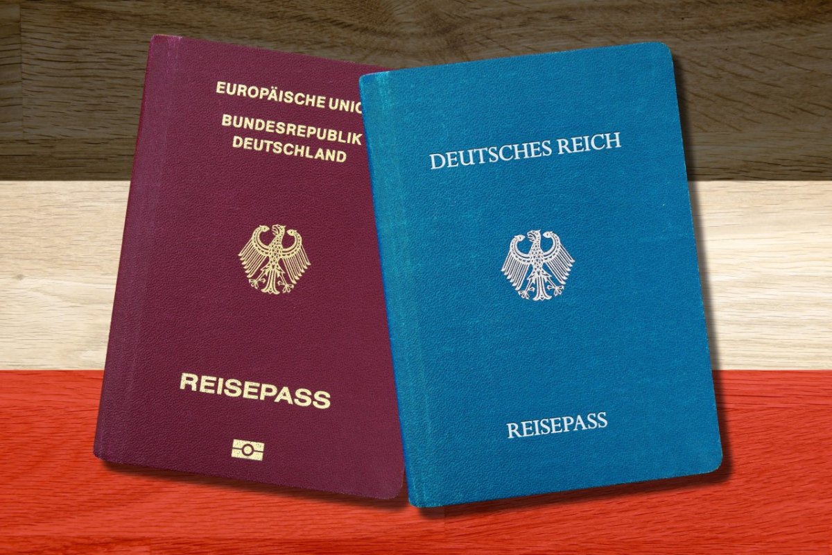 Reisepass, Deutsches Reich, Reichsbürger, Extremismus, rechtsextrem, Staatsfeind, Deutscher, Deutschland, deutsch, Fahne, Flagge, Pass, Ausweis, Dokument, Gruppierung, Symbol, Symbolbild, Symbolfoto