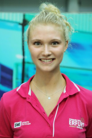 Madleen Piest vom Schwarz-Weiß Erfurt Volleyteam.