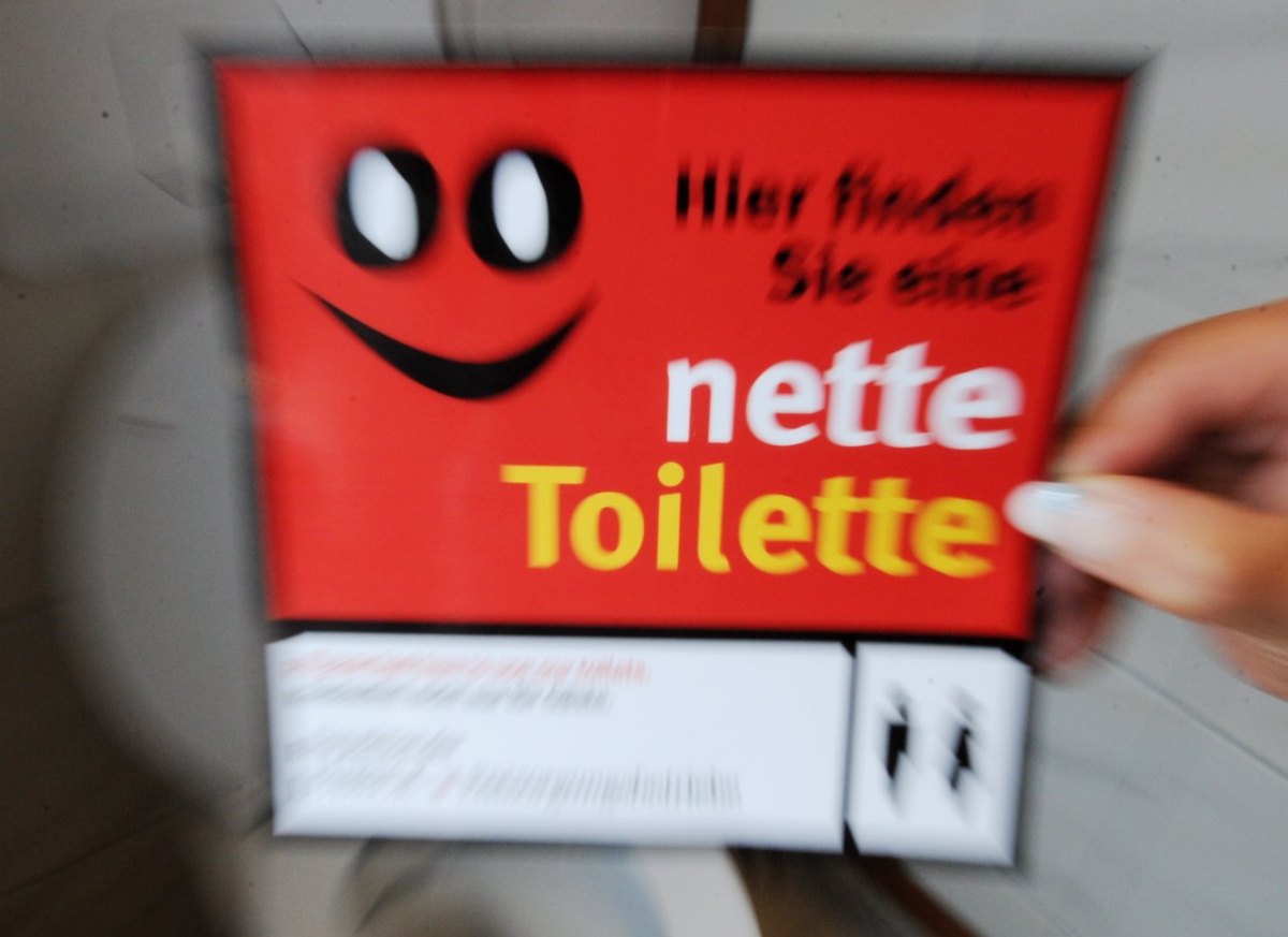 Schild „nette Toilette”