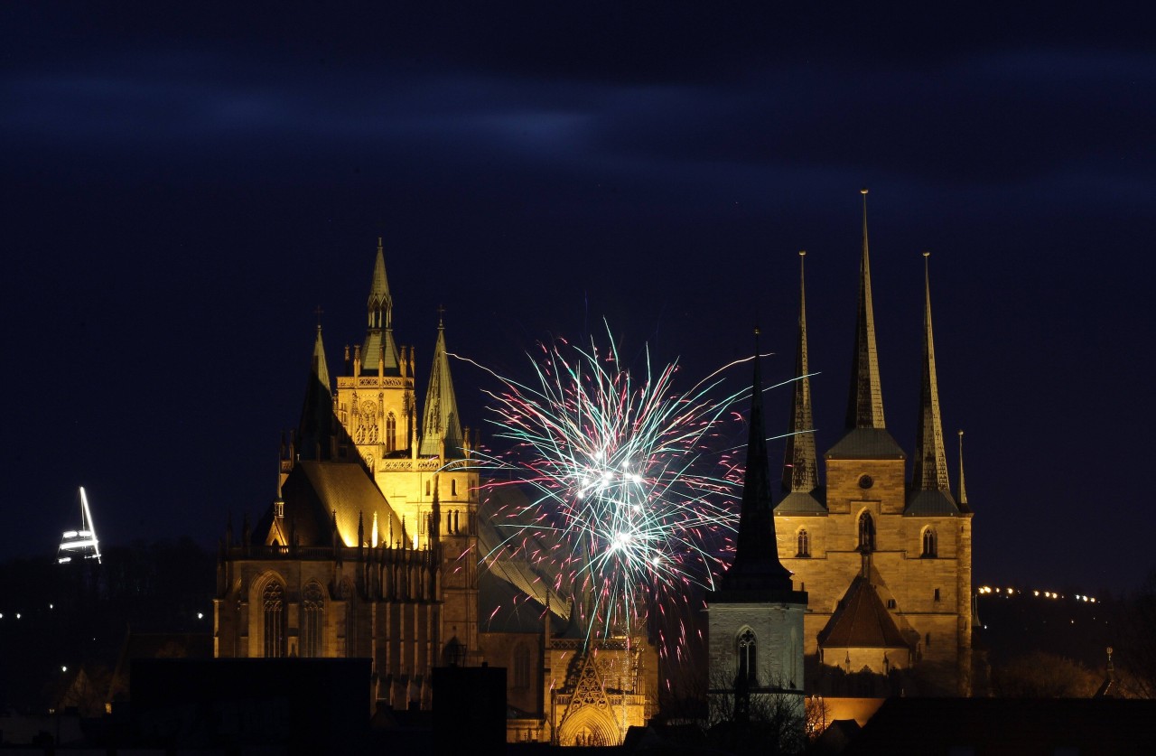 Auch dieses Jahr bleibt der Silvesterhimmel in Erfurt dunkel. (Archivbild)