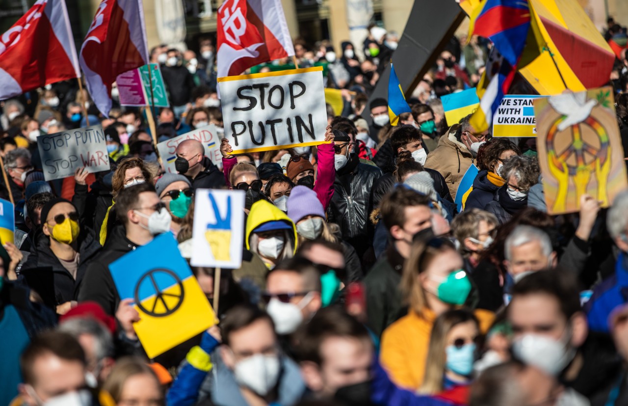 Nicht nur in Thüringen, weltweit zeigen die Menschen Solidarität mit der Ukraine. (Archivbild)