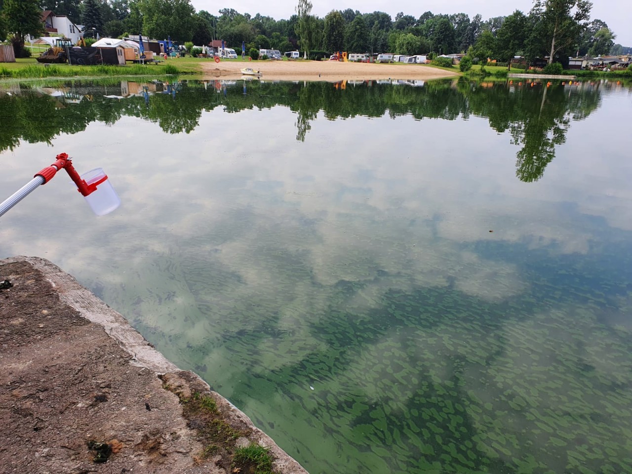 Im Strandbad Aga in Gera herrscht aktuell Badeverbot. 