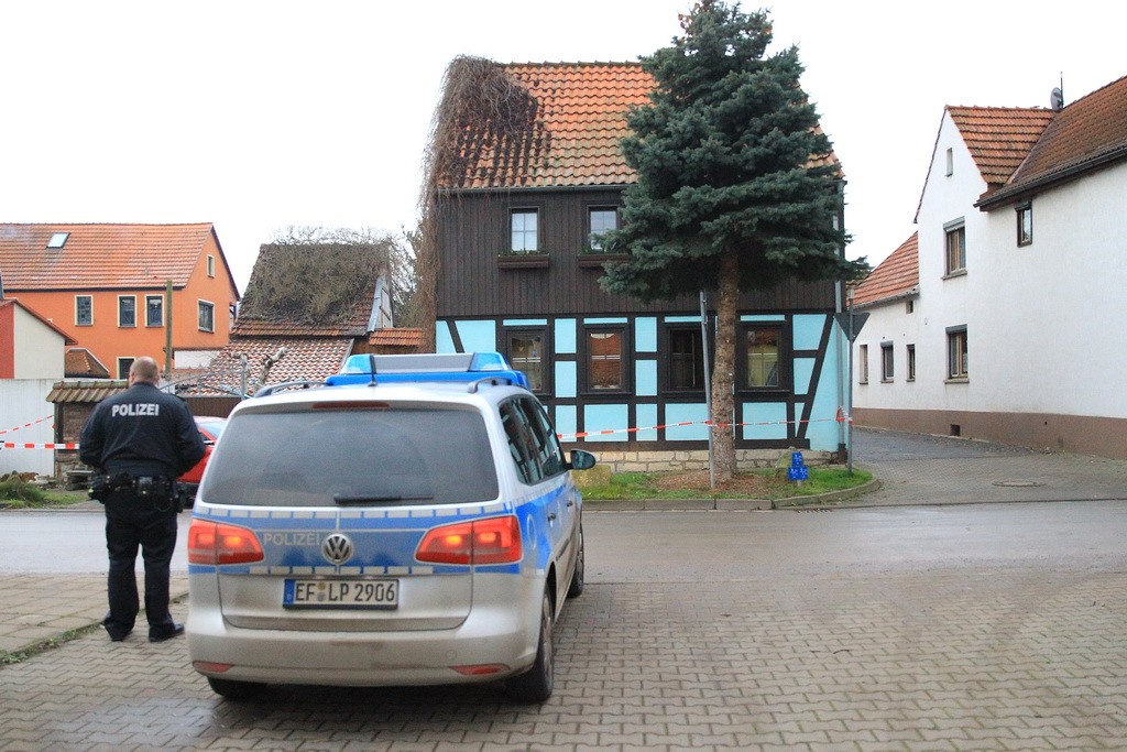In diesem Haus in Sondershausen (Thüringen) kam es am Sonntagmorgen zu einer Bluttat.