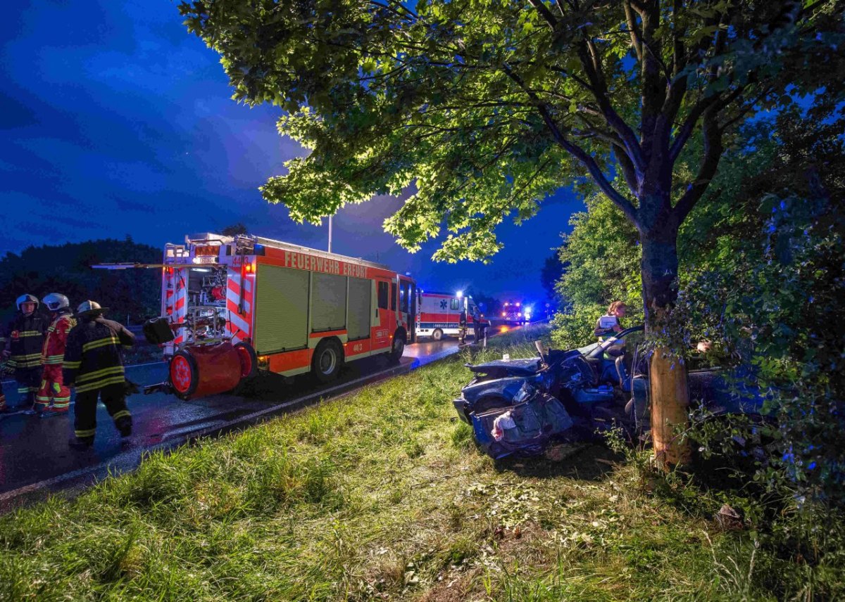 Unfall B7 bei Erfurt