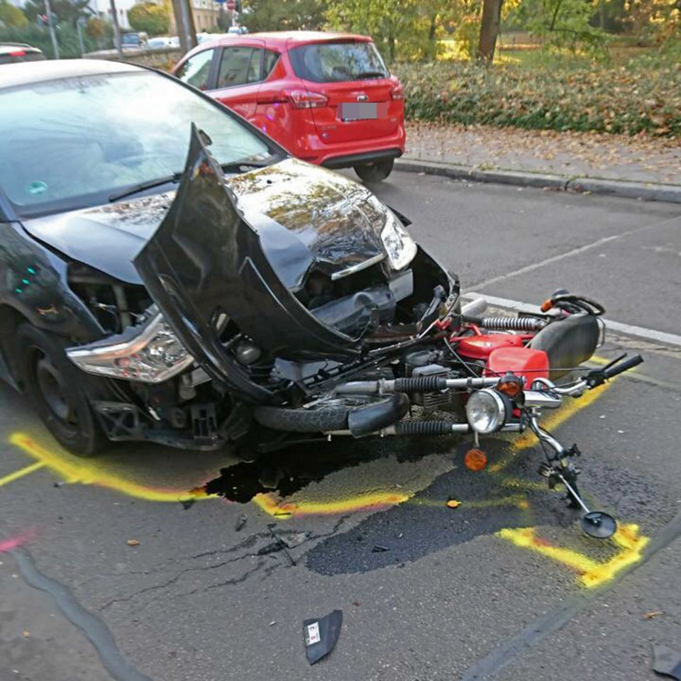 Unfall Moped Erfurt