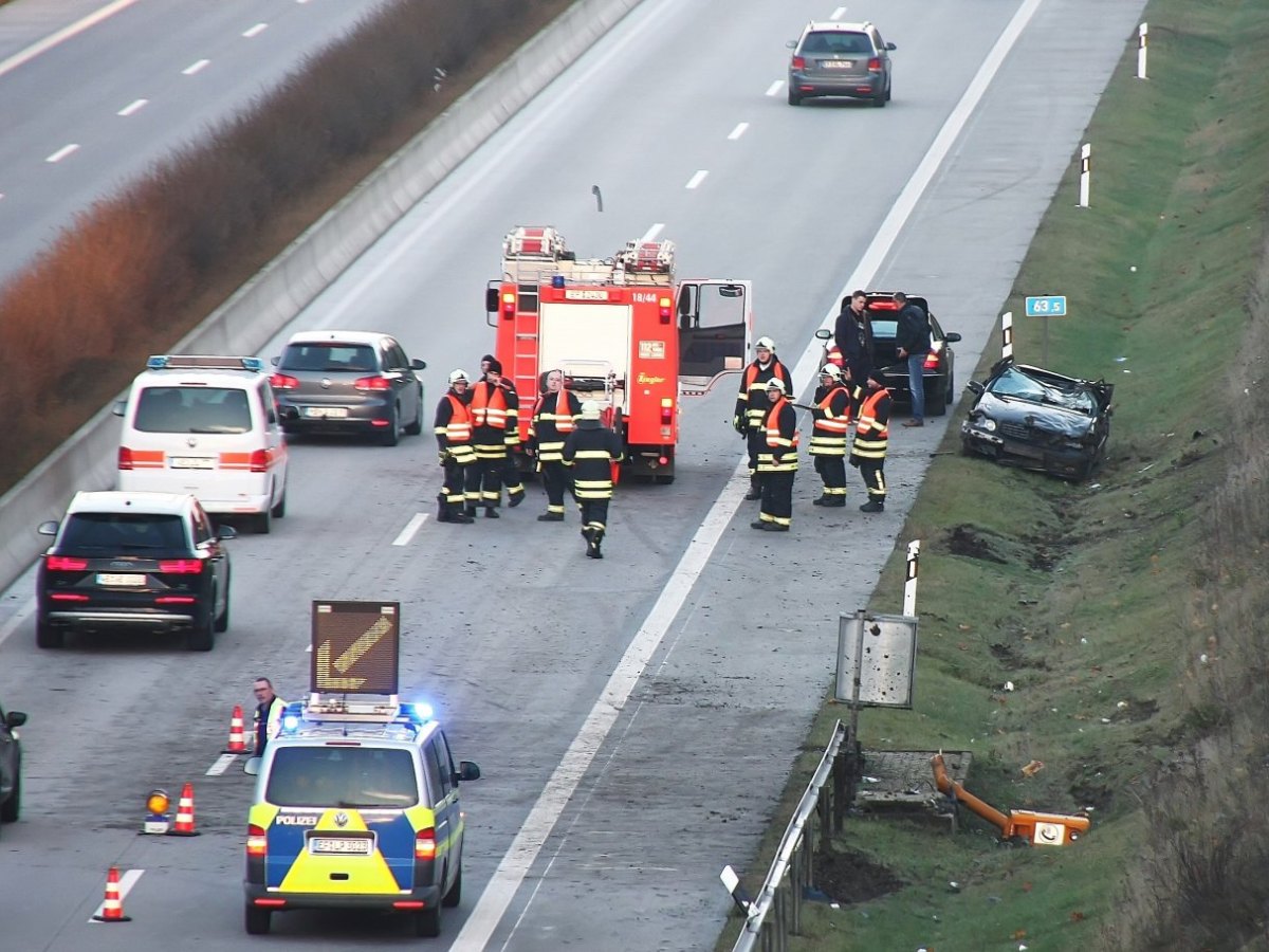 Unfall auf der A71 bei Erfurt