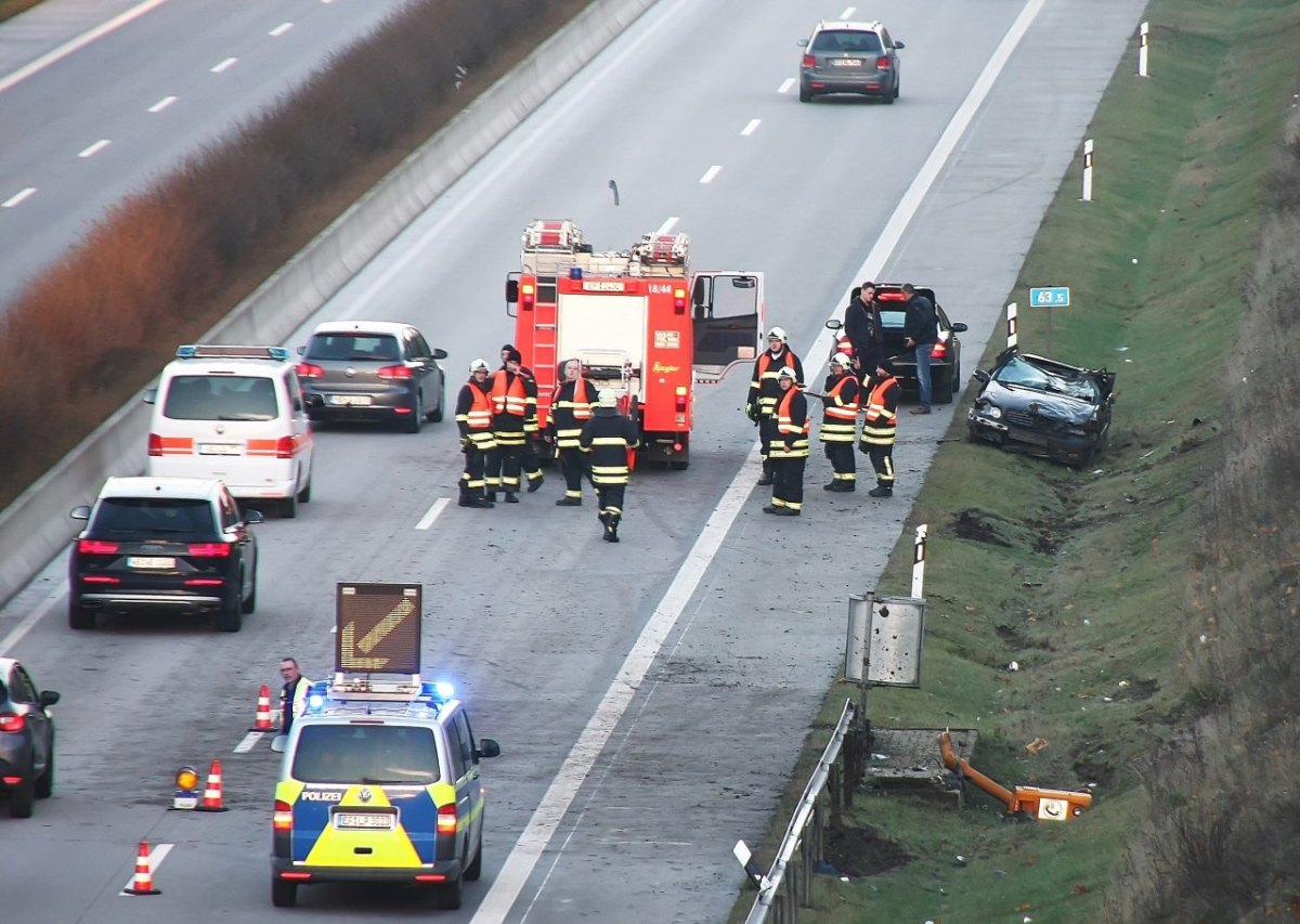 Unfall auf der A71 bei Erfurt