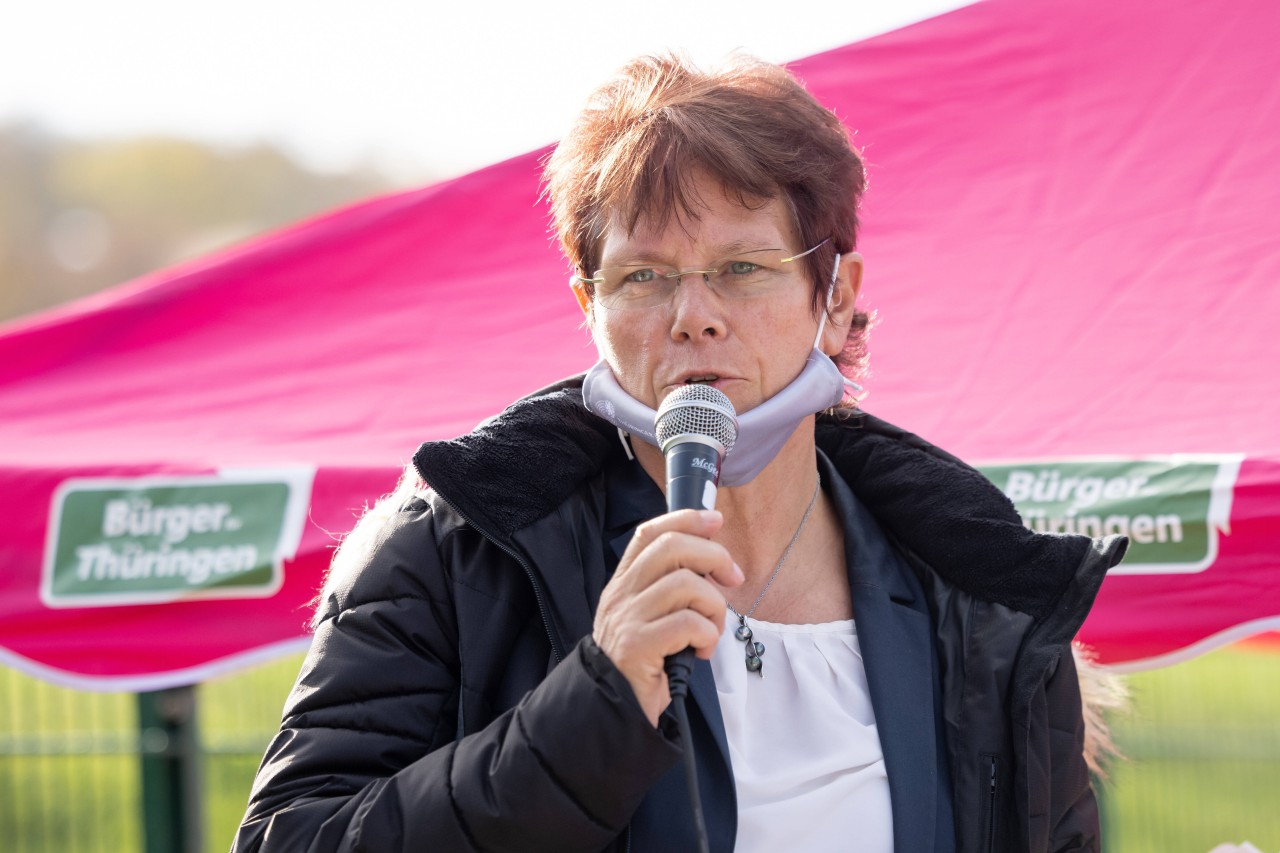 Ute Berger, die Vorsitzende der Partei „Bürger für Thüringen“ will kommenden Mittwoch gegen die 2G-Regelung demonstrieren. (Archivbild)