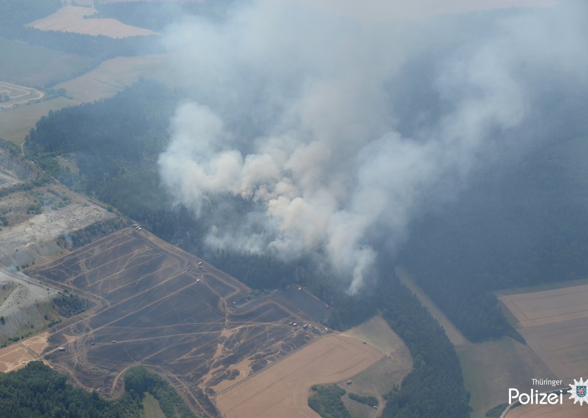 Waldbrand in Kranichfeld-Rittersdorf