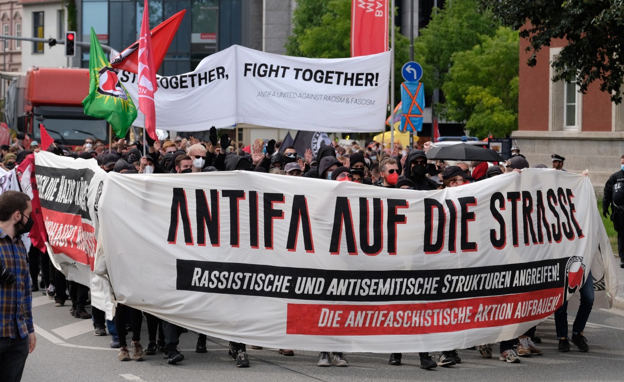 Gegendemo in Weimar.