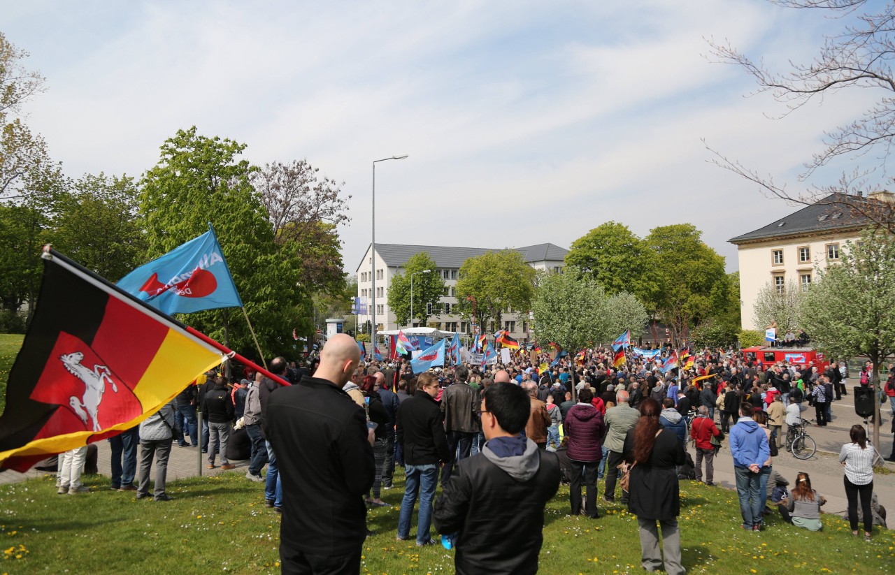 Die AfD demonstriert nicht zum ersten Mal an einem 1. Mai in Erfurt. (Archivfoto)