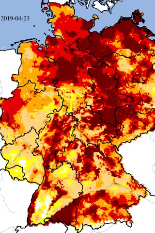 In weiten Teilen Deutschlands ist im April eine außergewöhnliche Dürre festgestellt worden.