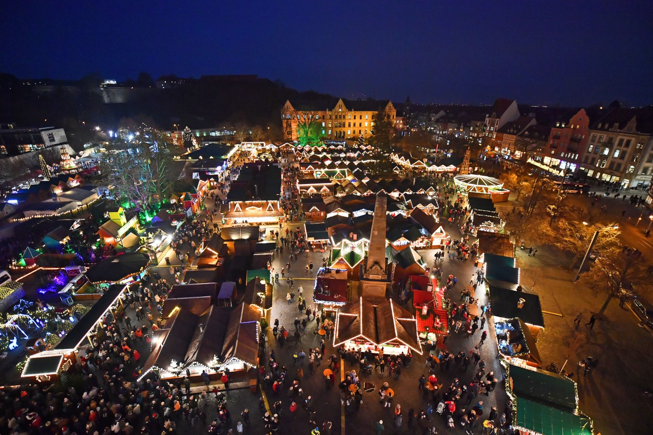 Der Weihnachtsmarkt in Erfurt.