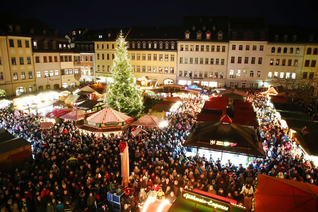 Der Weihnachtsmarkt in Gera.