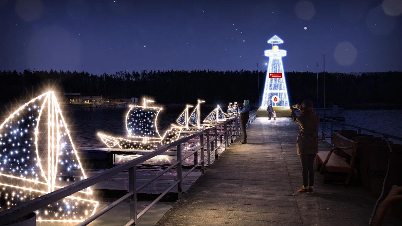 In Thüringen am Hohenfelder Stausee kannst du die Glitzerwelten bestaunen. 