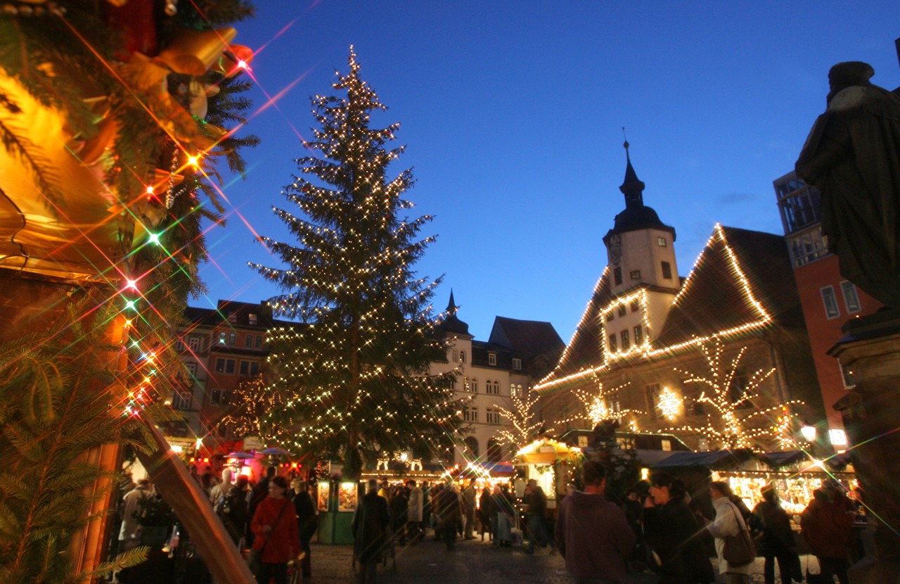 Der Weihnachtsmarkt in Jena.