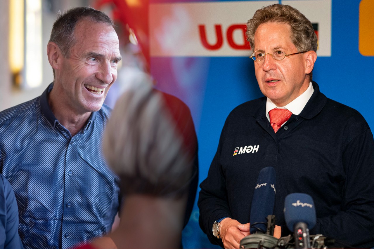 Bundestagswahl in Süd-Thüringen: Am Ende war das Rennen zwischen Hans-Georg Maaßen (CDU, rechts) und Frank Ullrich (SPD) doch nicht so eng. 