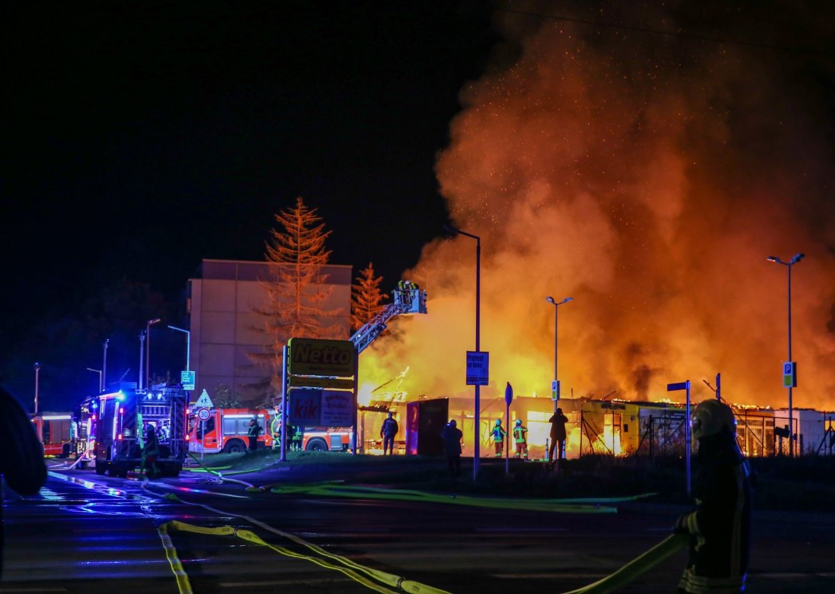 netto gotha brand feuer feuerwehr