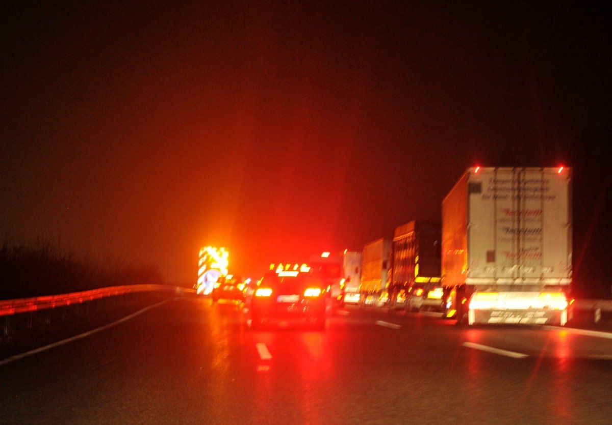 A71 Thüringen  Lkw Unfall Artern