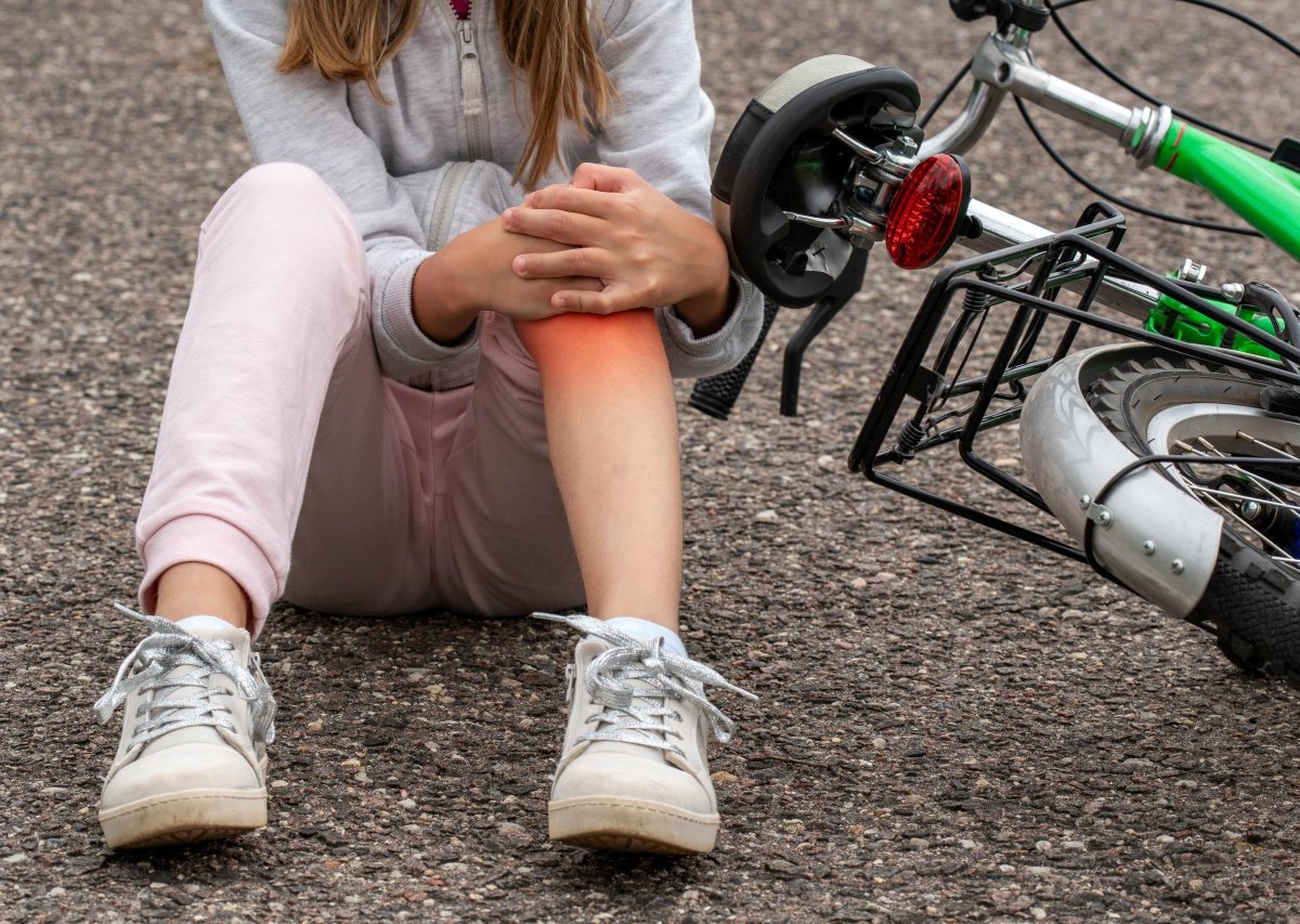 Mädchen Unfall Rad