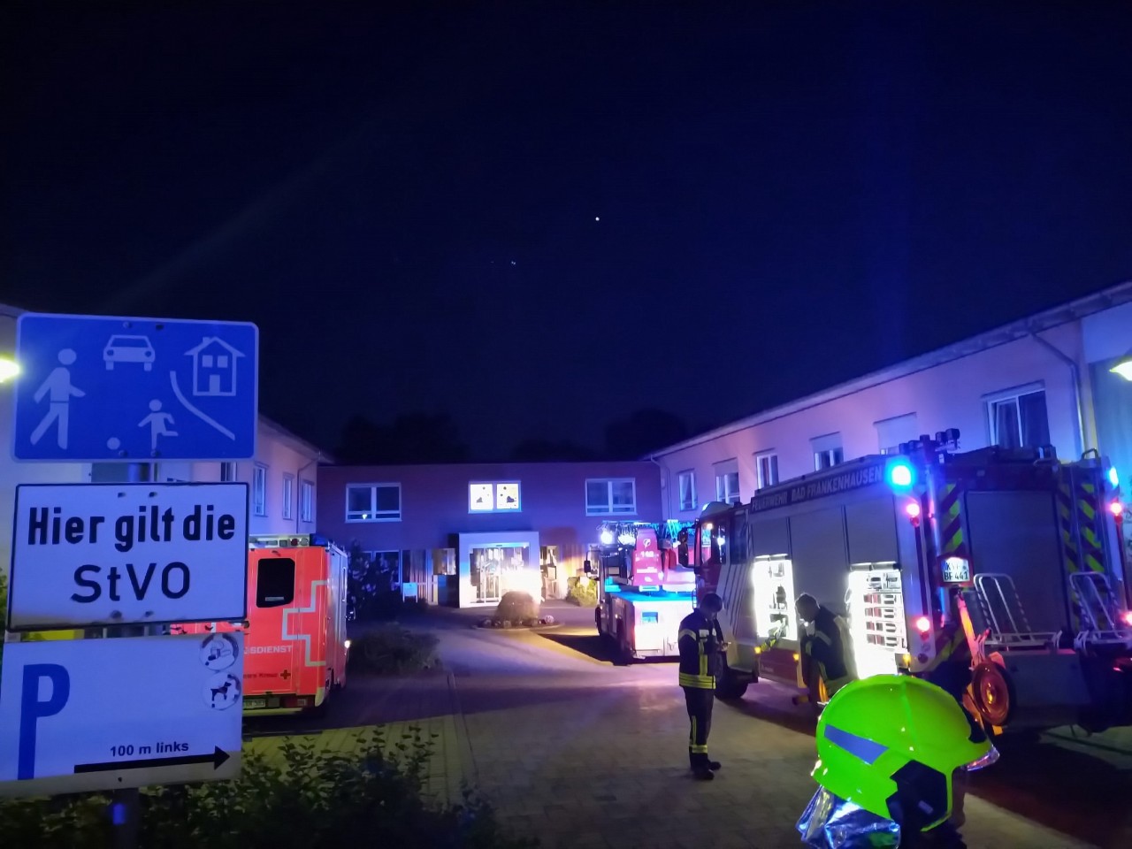 Brandeinsatz in Bad Frankenhausen am Sonntagabend. 