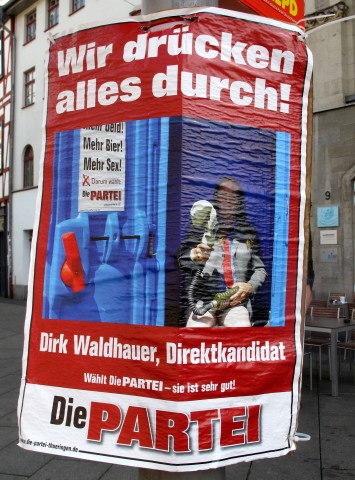 Erfurt: „Die Partei“ stellte Dirk Waldhauer 2017 noch als Direktkandidat auf – nun droht ihm wegen Missbrauchsvorwürfen der Ausschluss. (Archivfoto)