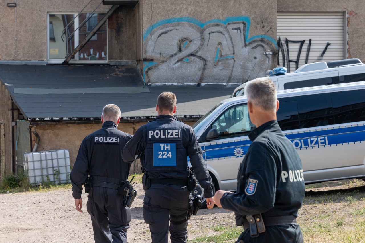 Auch in Gotha (Thüringen) durchsuchte die Polizei Objekte.