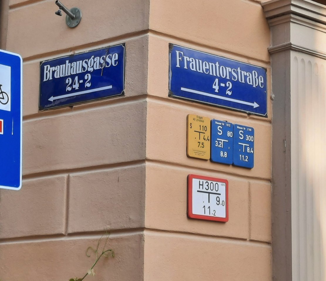 Weimar Straßenshild Brauhausgasse