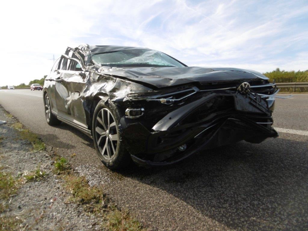 A4 in Thüringen Unfallauto