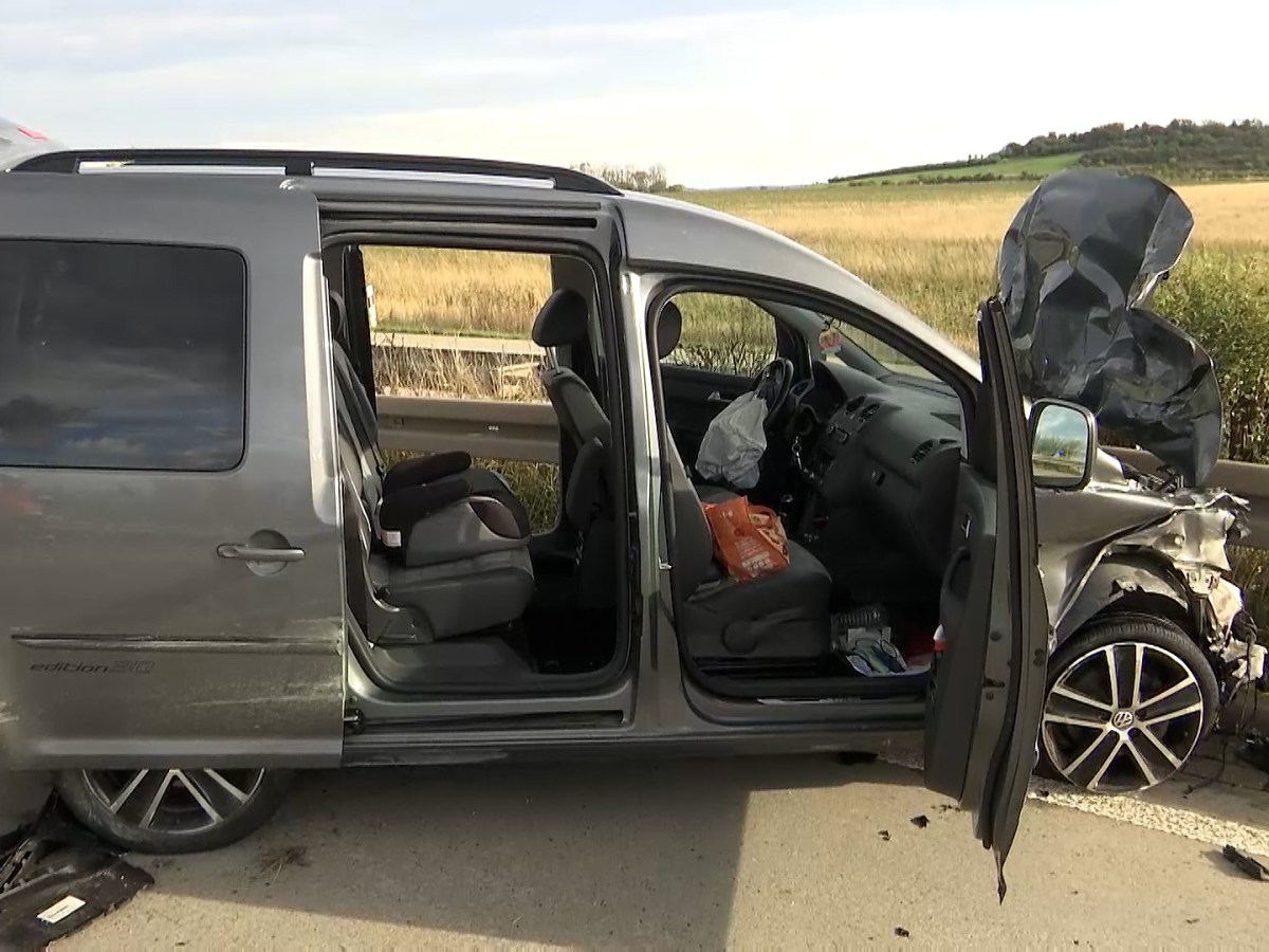 Beschädigter Kleintransporter